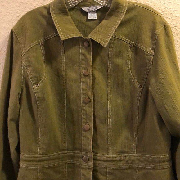 Vintage style Stonebridge green denim jacket - Picture 4 of 5